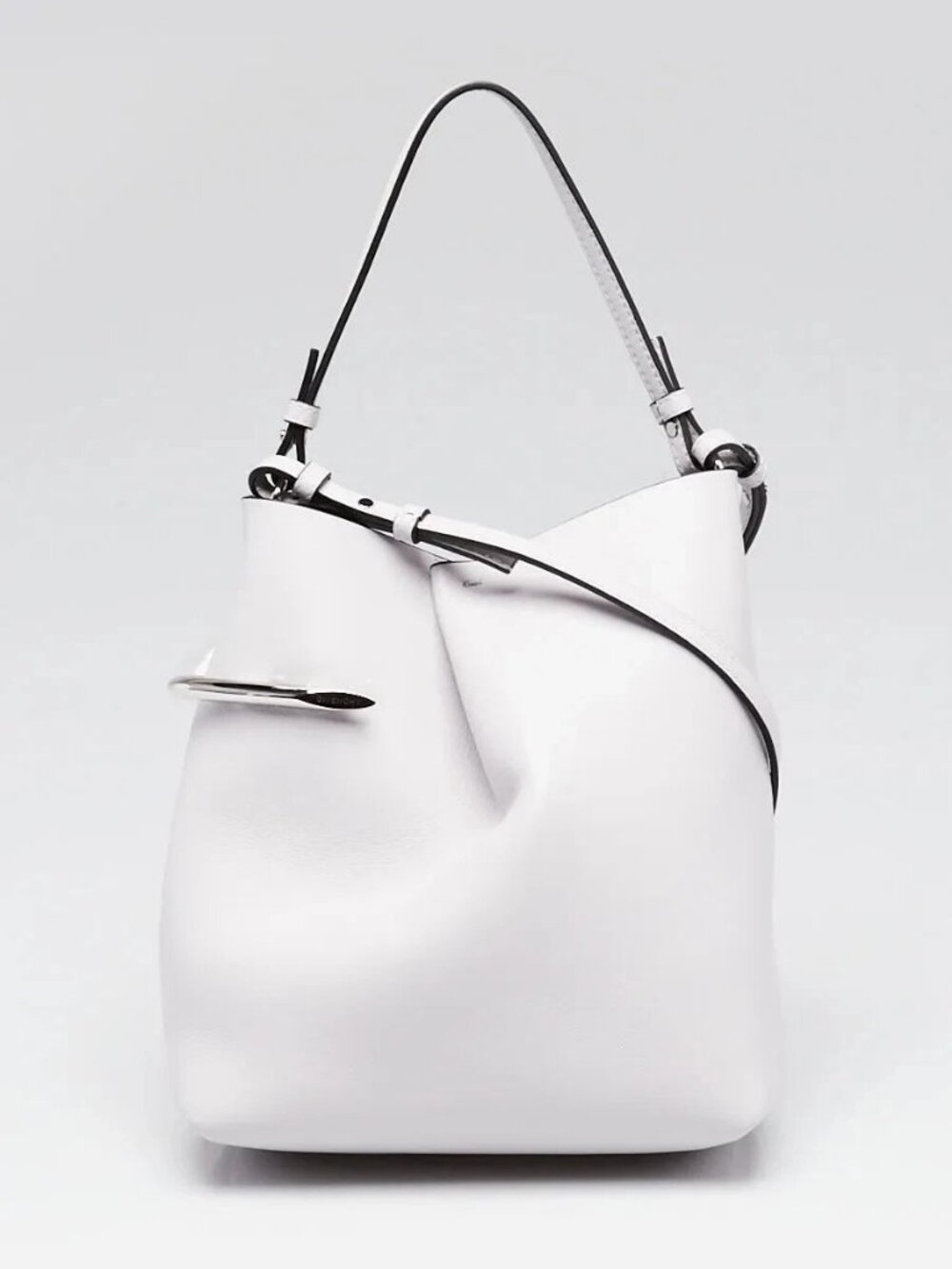Givenchy Cloud Grey Nappa Leather Pinch Me Pouch Bag